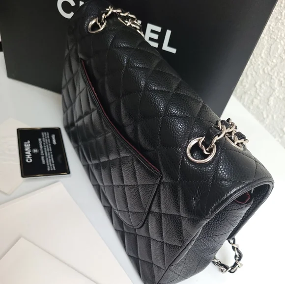*Sold* Chanel Classic Medium Caviar Flap Bag - Picture 5 of 9